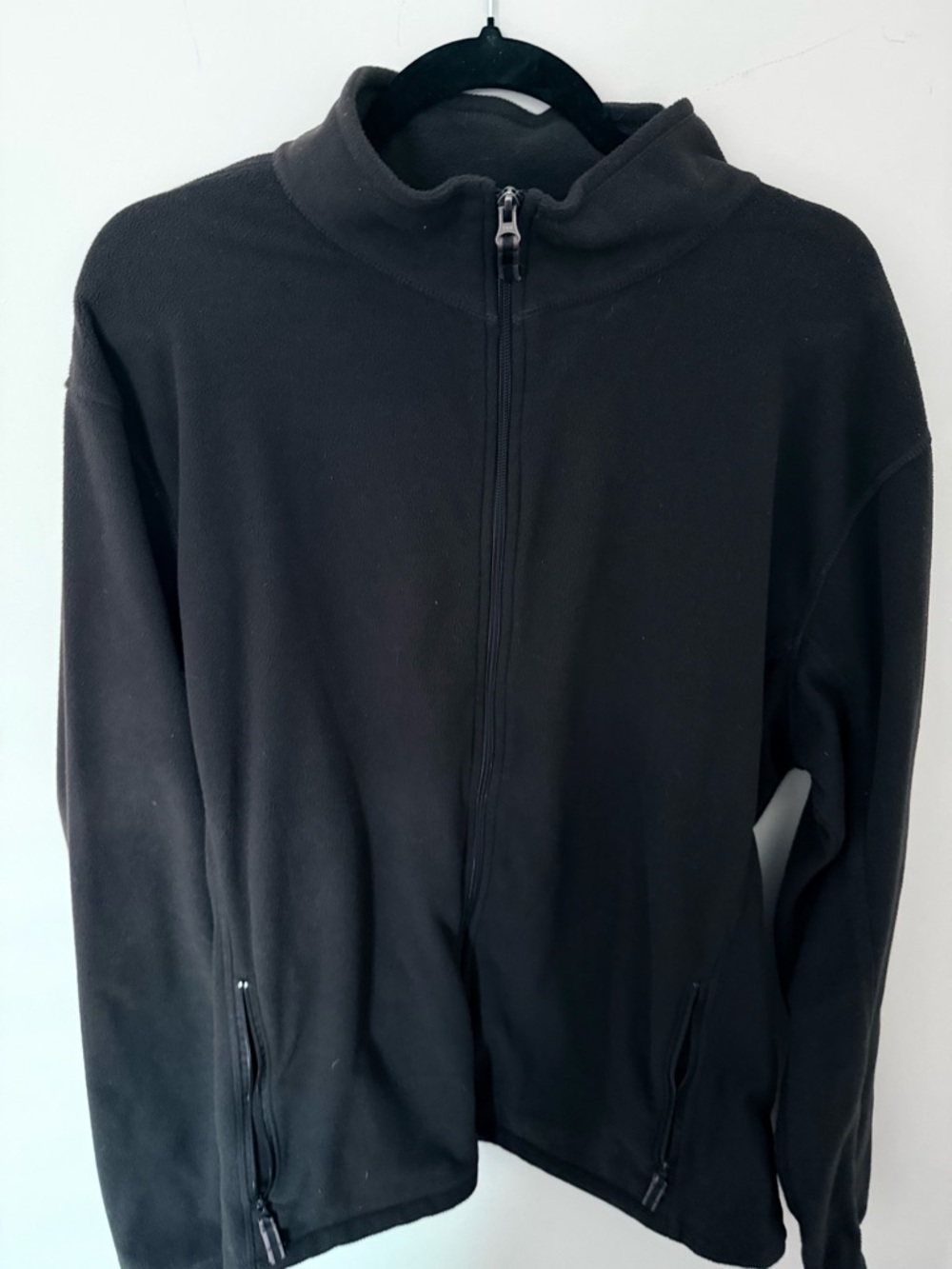 Men's Dark Brown Full -Zip Fleece Sweater Mens XXL.